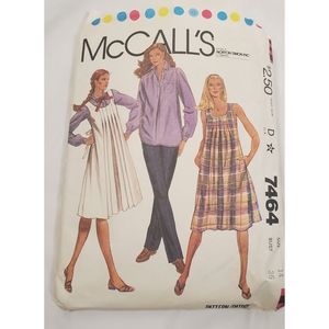 Vintage 1981 Maternity Dress Shirt Pants Pattern